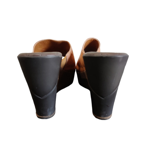 Leather Light Brown Toscanella Wedges size 10 - Picture 5 of 5